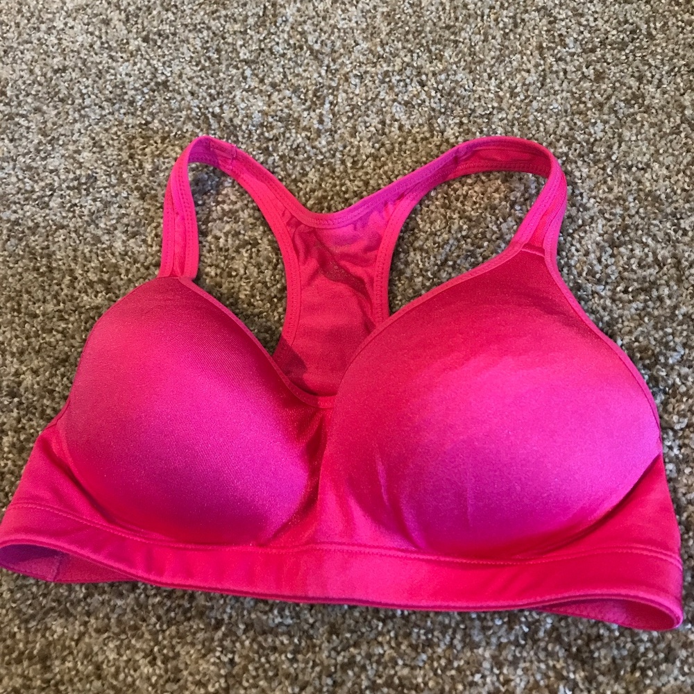 Pink Padded Sports Bra